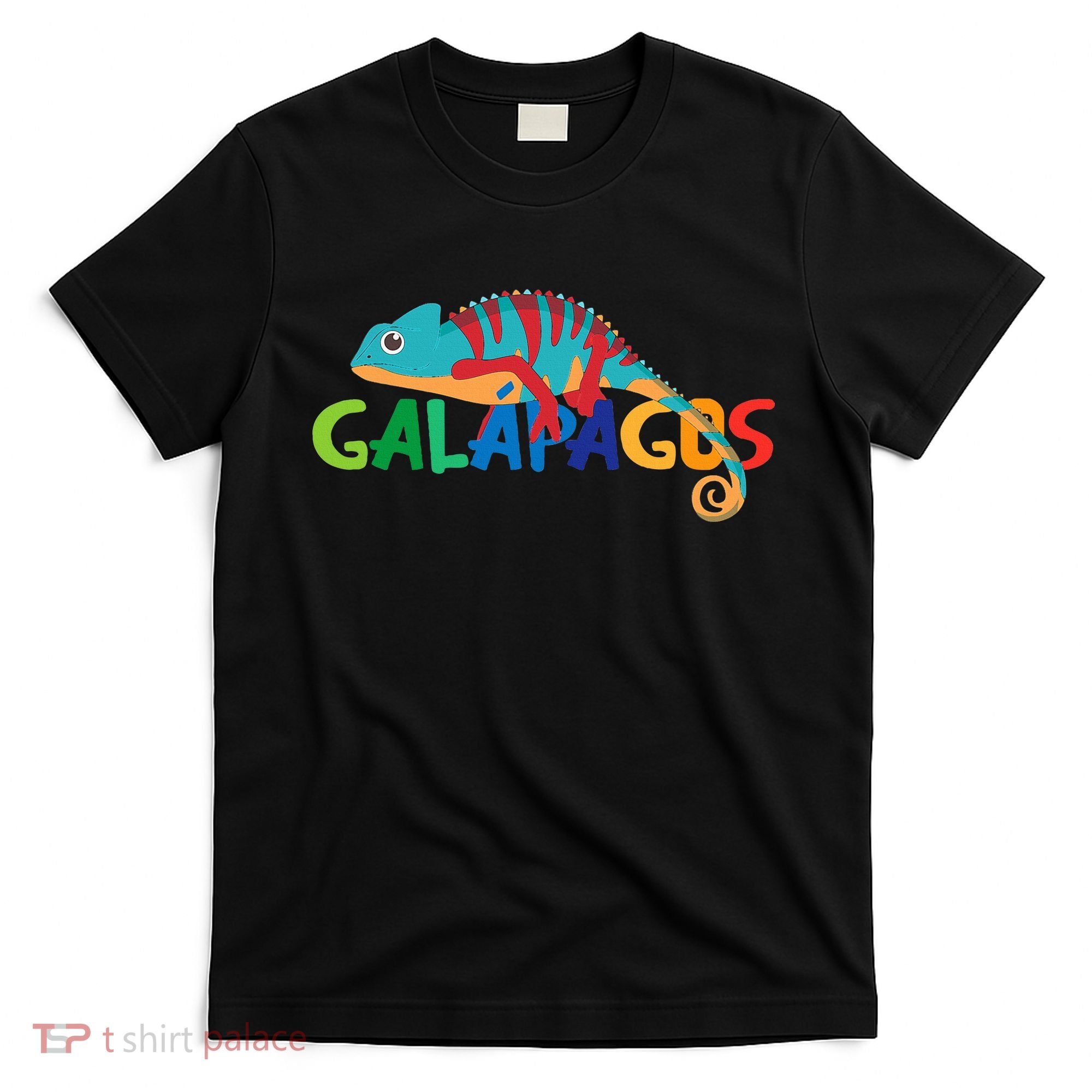Galapagos Islands Summer Colorful Chameleon Exotic Animal T-Shirt