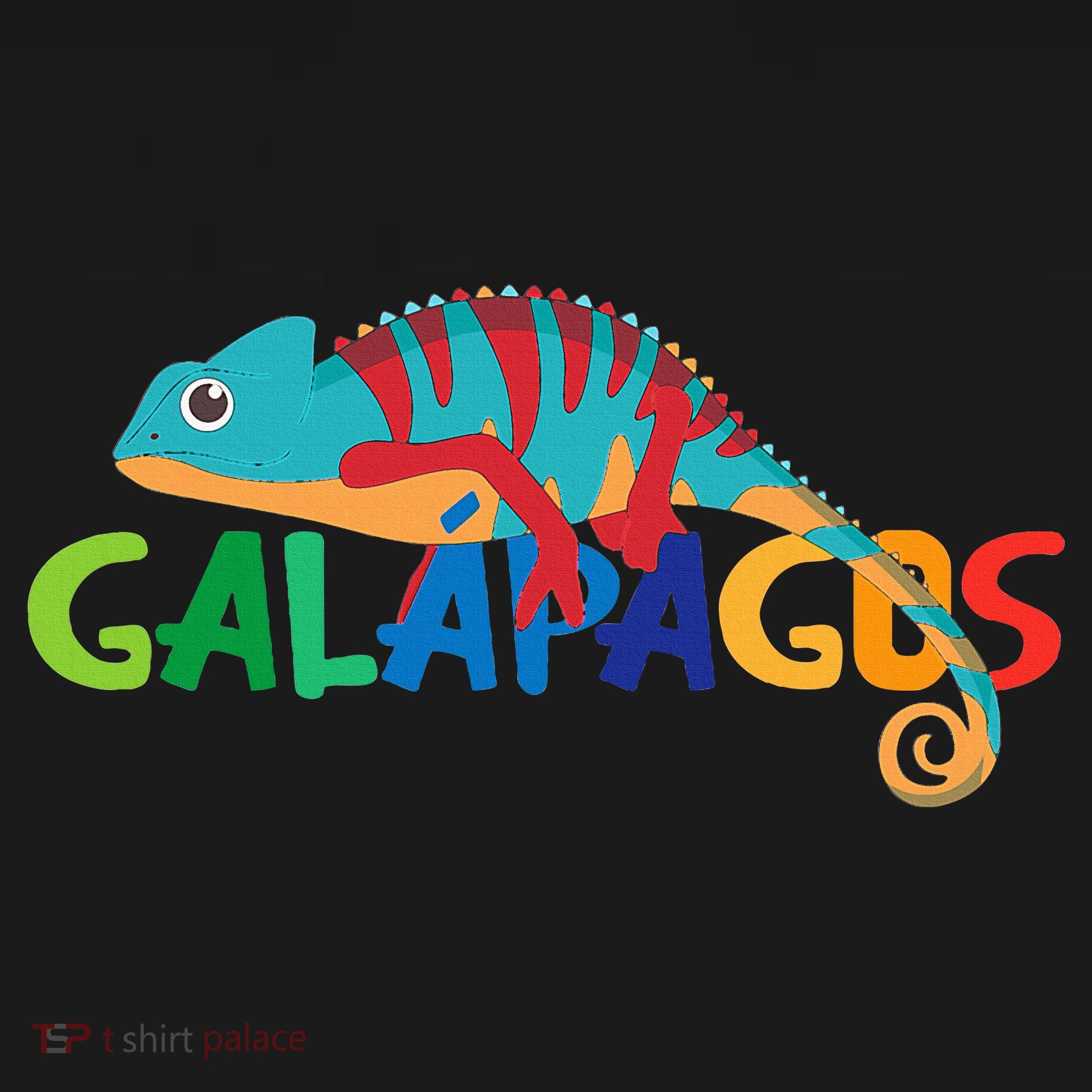 Galapagos Islands Summer Colorful Chameleon Exotic Animal T-Shirt