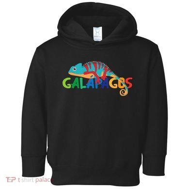 Galapagos Islands Summer Colorful Chameleon Exotic Animal Toddler Hoodie