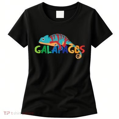 Galapagos Islands Summer Colorful Chameleon Exotic Animal Women's T-Shirt