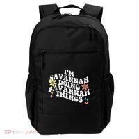 Groovy Im Savannah Doing Savannah Things Funny MotherS Day Backpack thumb 0