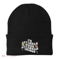 Groovy Im Savannah Doing Savannah Things Funny MotherS Day Beanie thumb 0