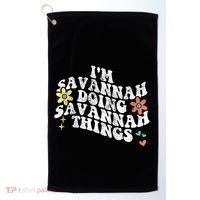 Groovy Im Savannah Doing Savannah Things Funny MotherS Day Golf Towel thumb 0