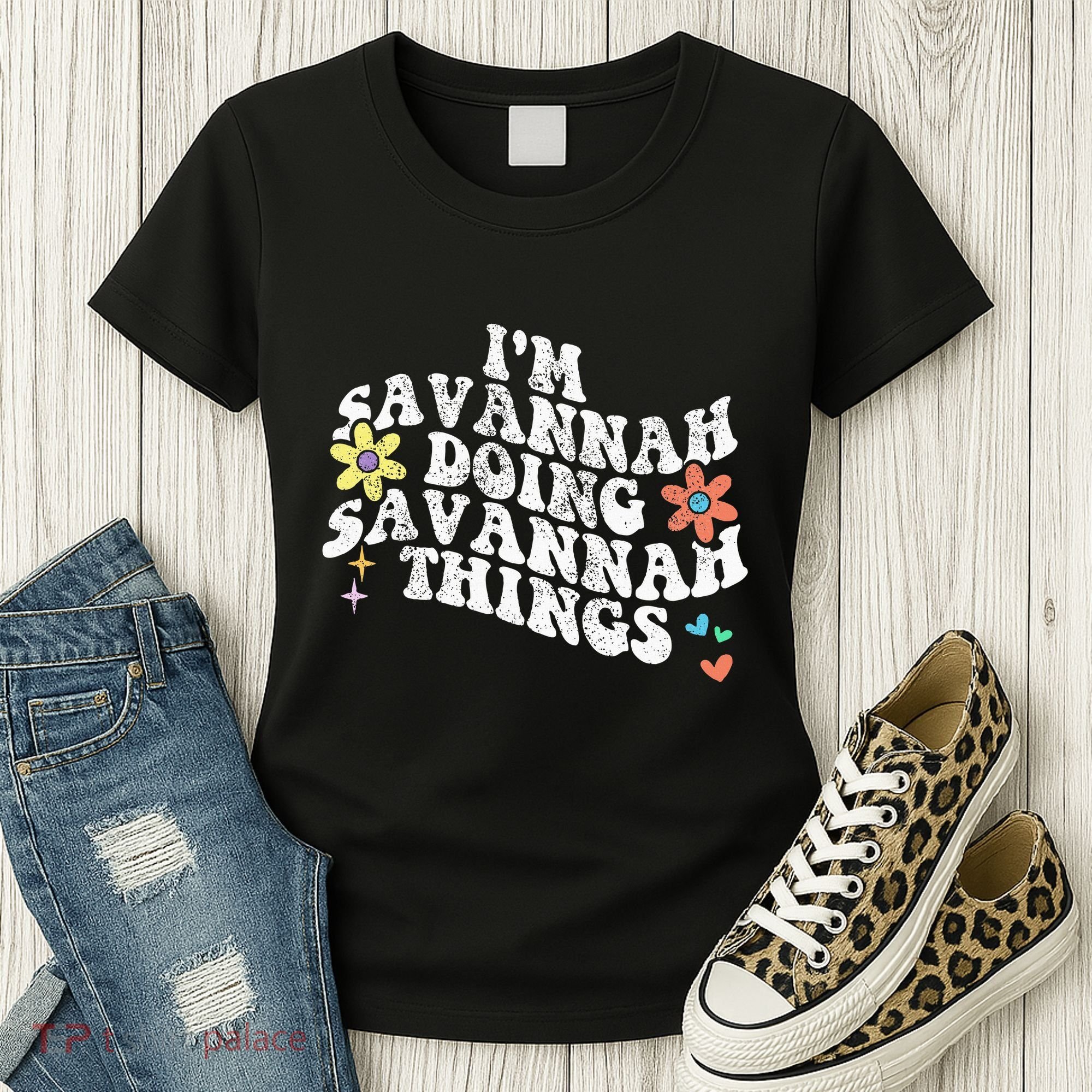 Groovy Im Savannah Doing Savannah Things Funny MotherS Day Women's T-Shirt
