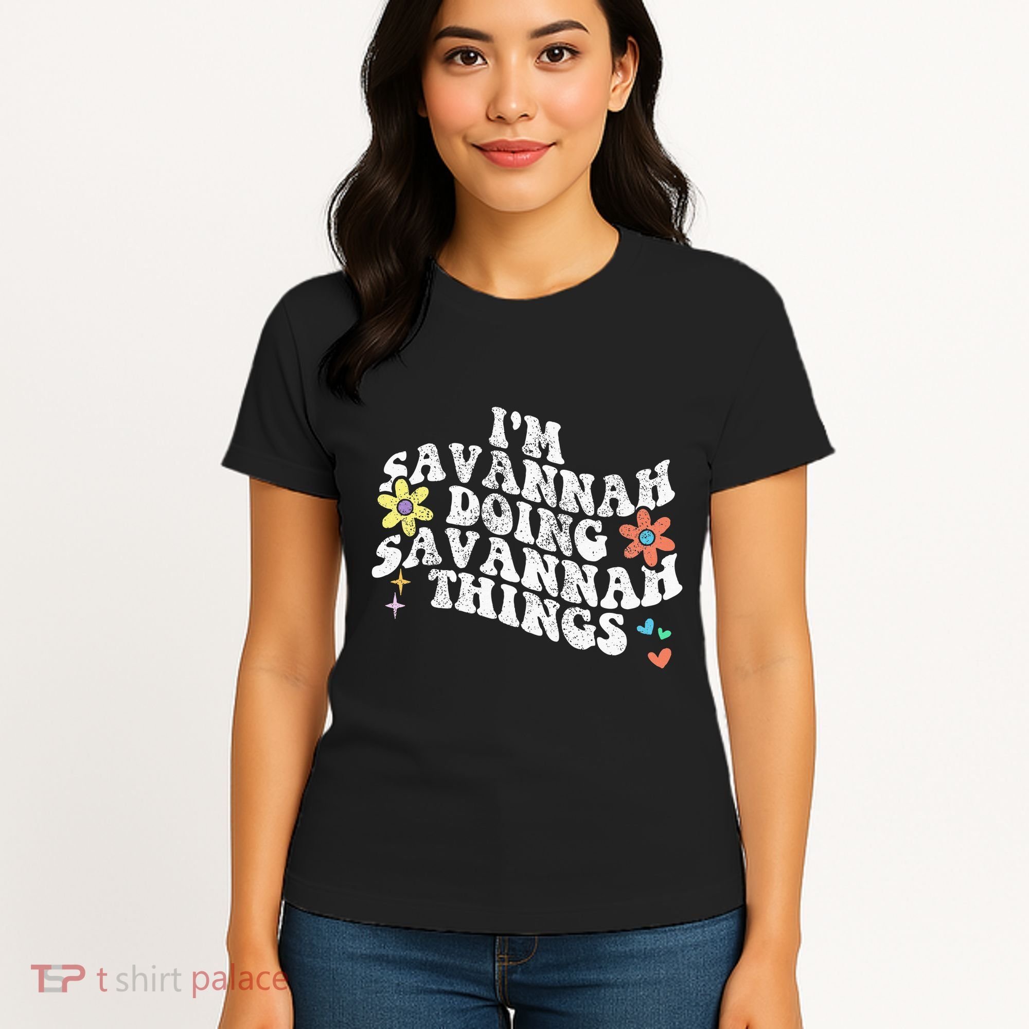 Groovy Im Savannah Doing Savannah Things Funny MotherS Day Women's T-Shirt