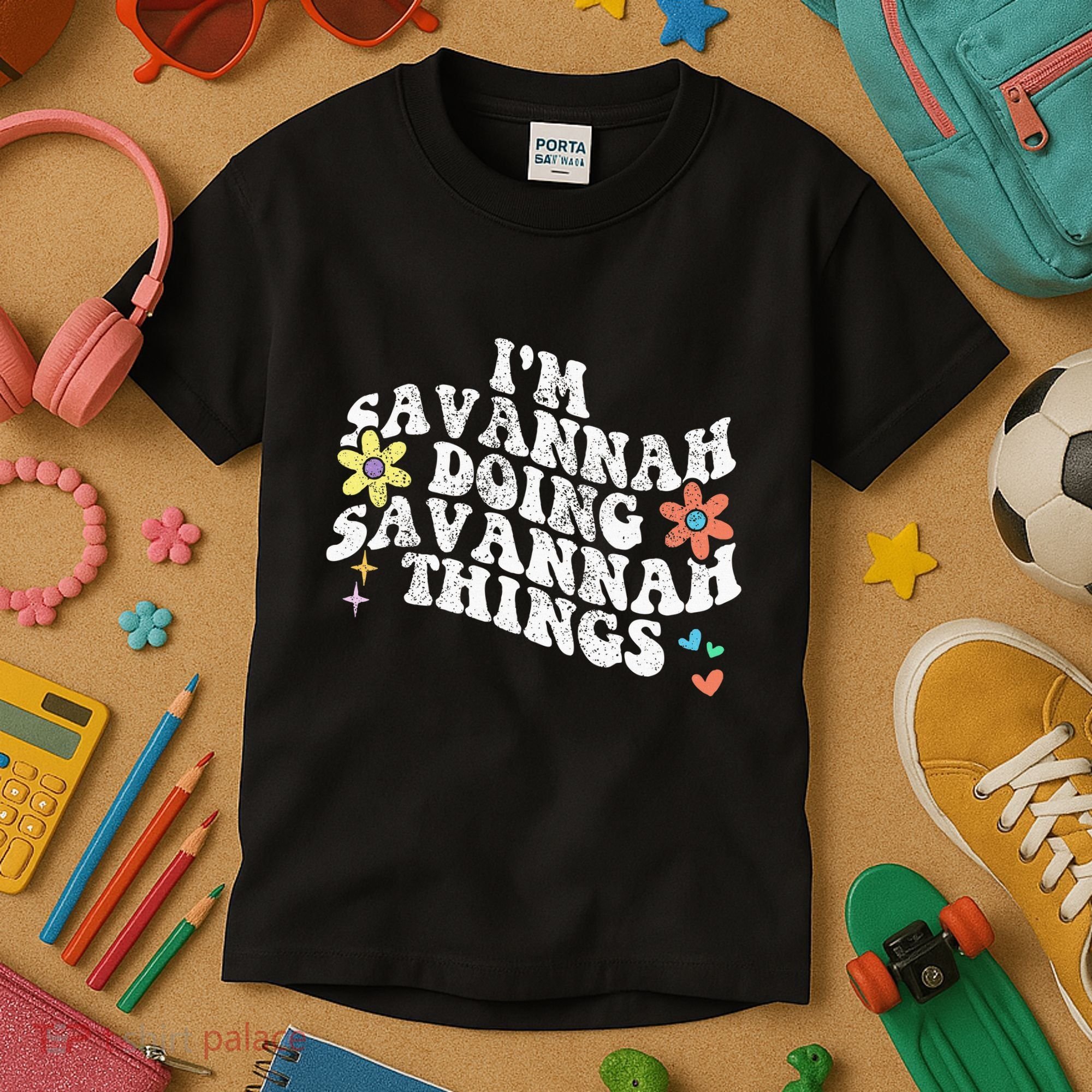 Groovy Im Savannah Doing Savannah Things Funny MotherS Day Kids T-Shirt
