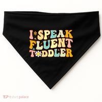 Groovy I Speak Fluent Funny Daycare Provider Teacher USA-Made Doggie Bandana thumb 0