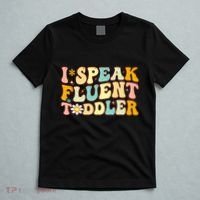 Groovy I Speak Fluent Funny Daycare Provider Teacher T-Shirt thumb 5