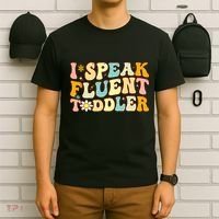 Groovy I Speak Fluent Funny Daycare Provider Teacher T-Shirt thumb 6
