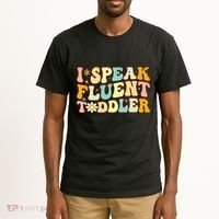 Groovy I Speak Fluent Funny Daycare Provider Teacher Tall T-Shirt thumb 2