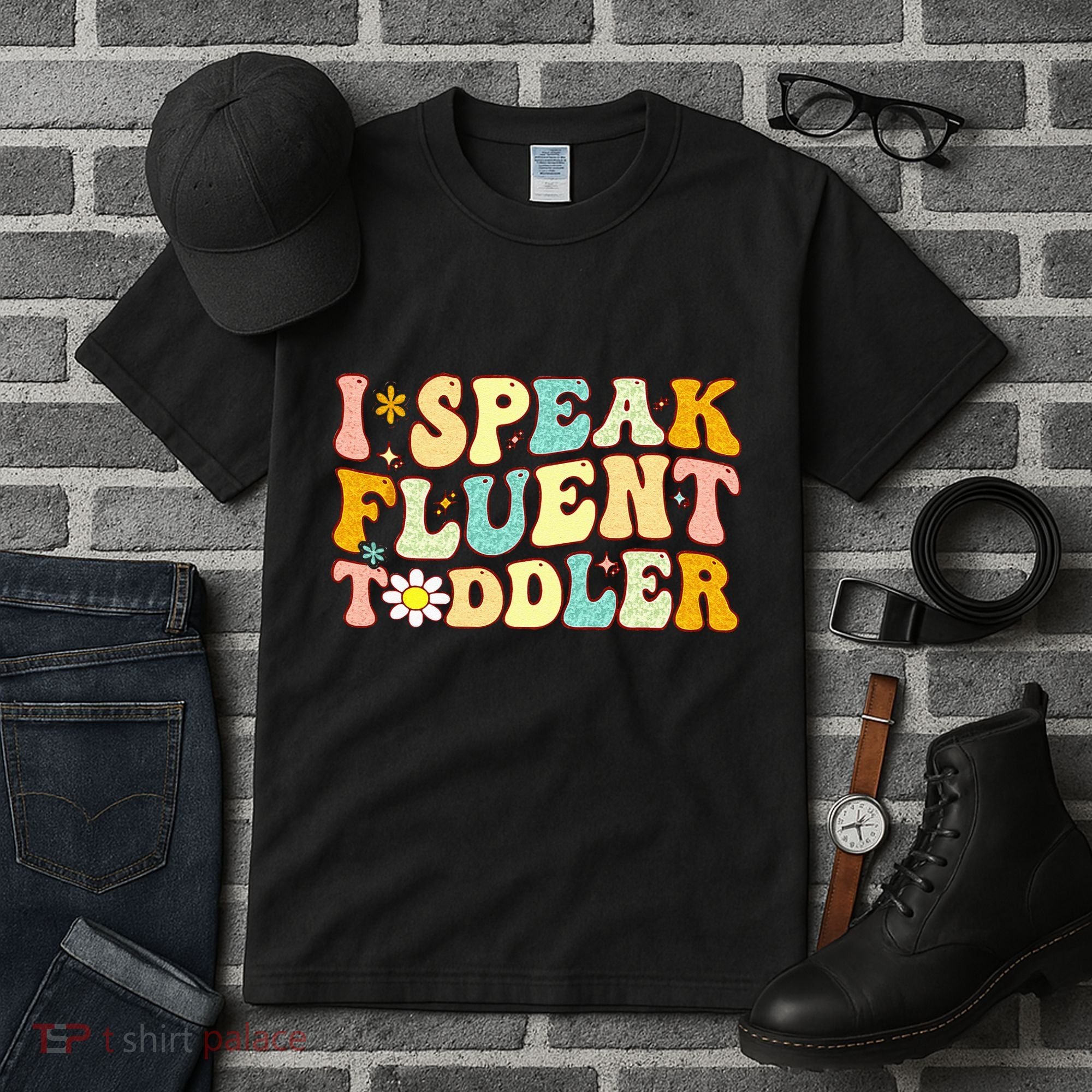 Groovy I Speak Fluent Funny Daycare Provider Teacher Tall T-Shirt