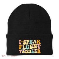 Groovy I Speak Fluent Funny Daycare Provider Teacher Beanie thumb 0