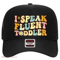 Groovy I Speak Fluent Funny Daycare Provider Teacher Hat thumb 0
