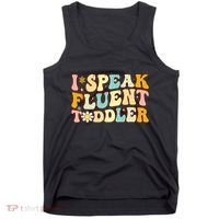Groovy I Speak Fluent Funny Daycare Provider Teacher Tank Top thumb 0