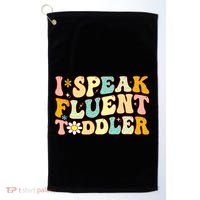 Groovy I Speak Fluent Funny Daycare Provider Teacher Golf Towel thumb 0