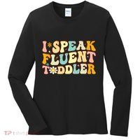Groovy I Speak Fluent Funny Daycare Provider Teacher Women's Long Sleeve Shirt thumb 0