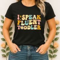 Groovy I Speak Fluent Funny Daycare Provider Teacher Women's T-Shirt thumb 2