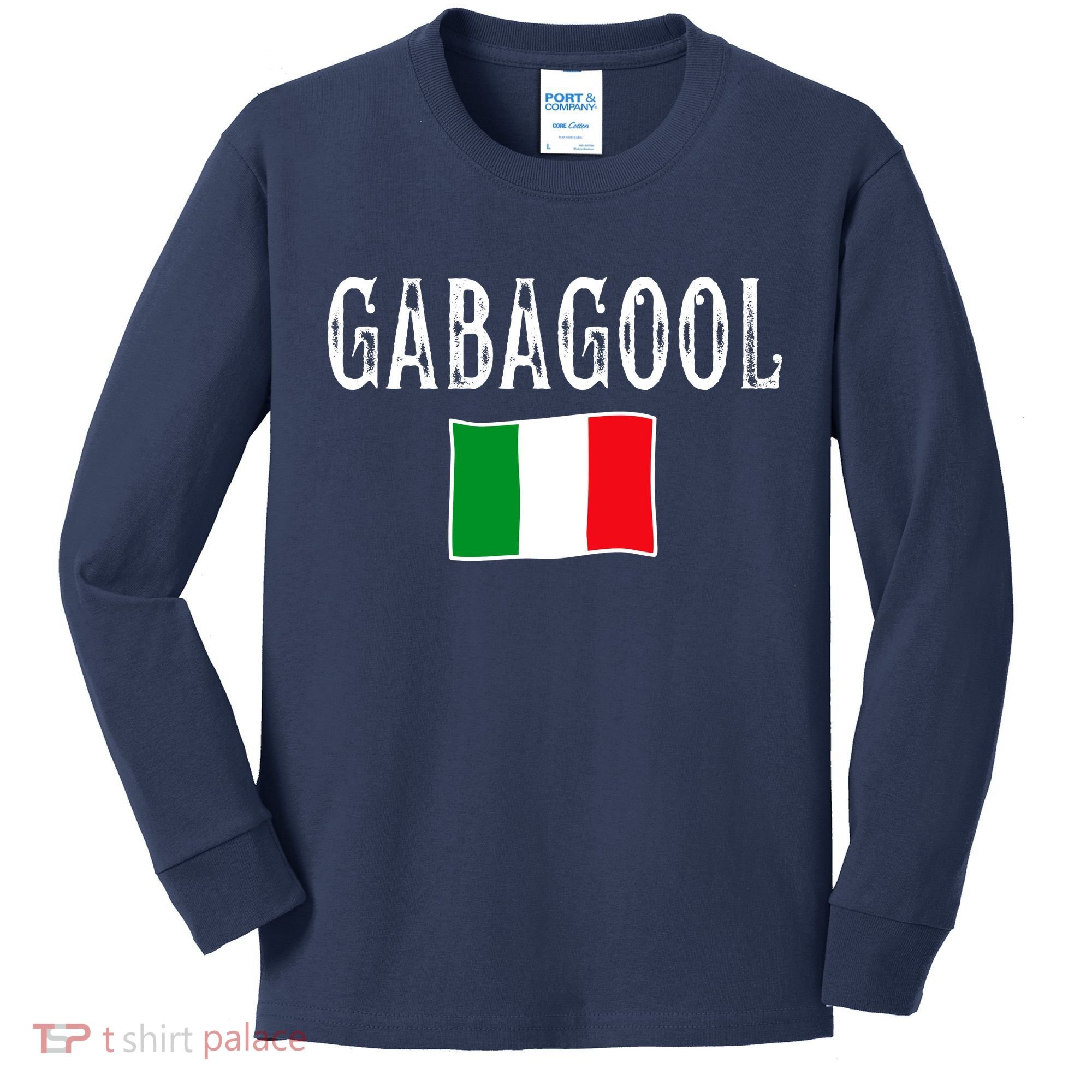 Gabagool Italian Slang Italian Saying Kids Long Sleeve Shirt