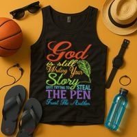 God Is Still Writing Your Story Tank Top thumb 4