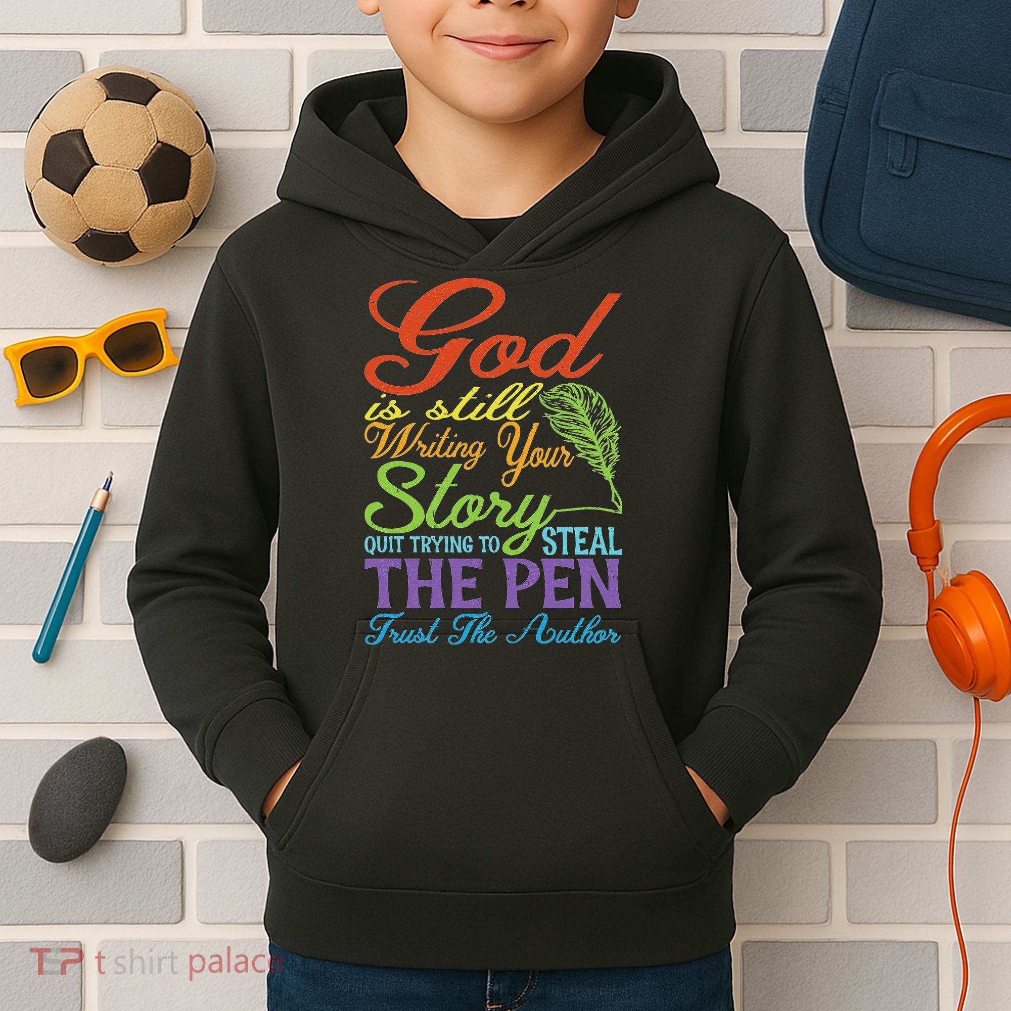 God Is Still Writing Your Story Kids Hoodie