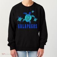 Galapagos Islands Sea Turtle Tribal Pattern Scuba Diving Women's Sweatshirt thumb 0