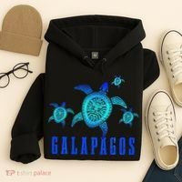 Galapagos Islands Sea Turtle Tribal Pattern Scuba Diving Hoodie thumb 4