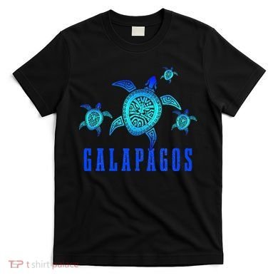Galapagos Islands Sea Turtle Tribal Pattern Scuba Diving T-Shirt