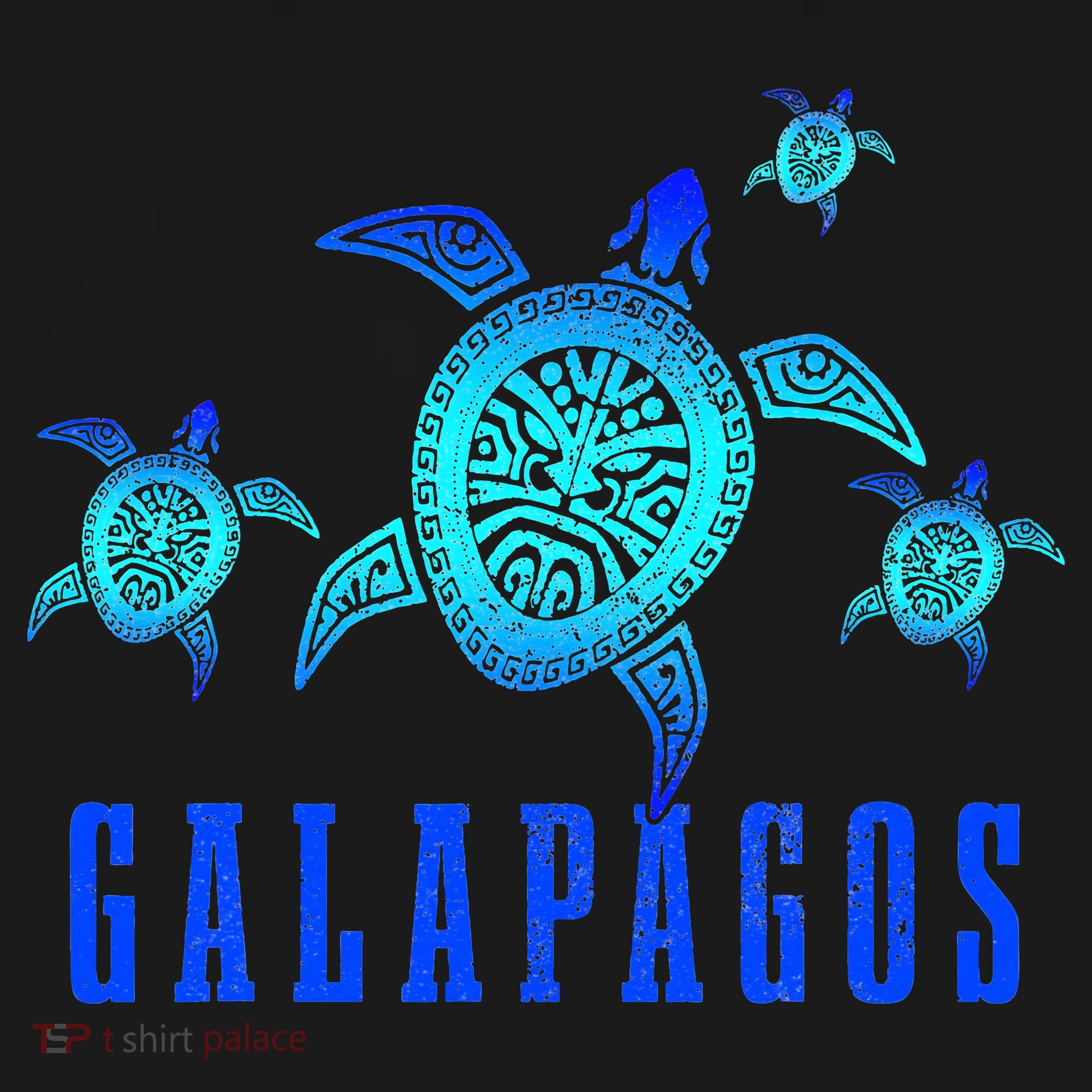 Galapagos Islands Sea Turtle Tribal Pattern Scuba Diving Coaster