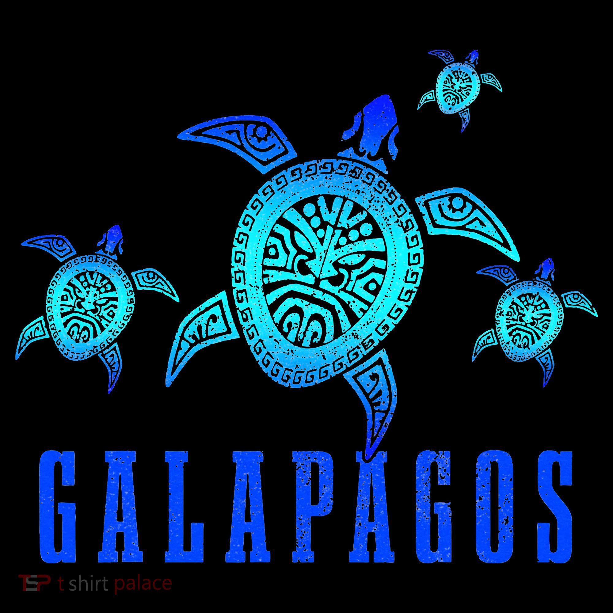 Galapagos Islands Sea Turtle Tribal Pattern Scuba Diving Women's Hoodie
