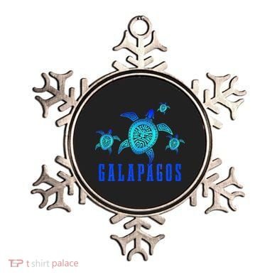 Galapagos Islands Sea Turtle Tribal Pattern Scuba Diving Ornament