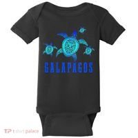Galapagos Islands Sea Turtle Tribal Pattern Scuba Diving Baby Bodysuit thumb 0