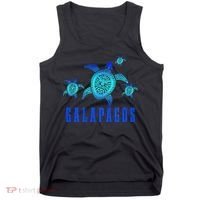Galapagos Islands Sea Turtle Tribal Pattern Scuba Diving Tank Top thumb 0