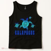 Galapagos Islands Sea Turtle Tribal Pattern Scuba Diving Tank Top thumb 2