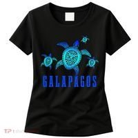Galapagos Islands Sea Turtle Tribal Pattern Scuba Diving Women's T-Shirt thumb 0