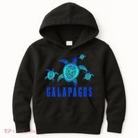 Galapagos Islands Sea Turtle Tribal Pattern Scuba Diving Kids Hoodie thumb 0