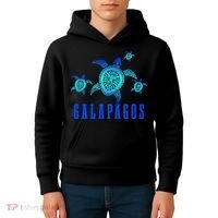 Galapagos Islands Sea Turtle Tribal Pattern Scuba Diving Kids Hoodie thumb 4