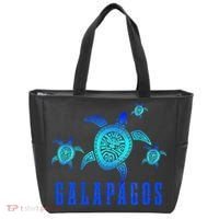 Galapagos Islands Sea Turtle Tribal Pattern Scuba Diving Tote Bag thumb 0