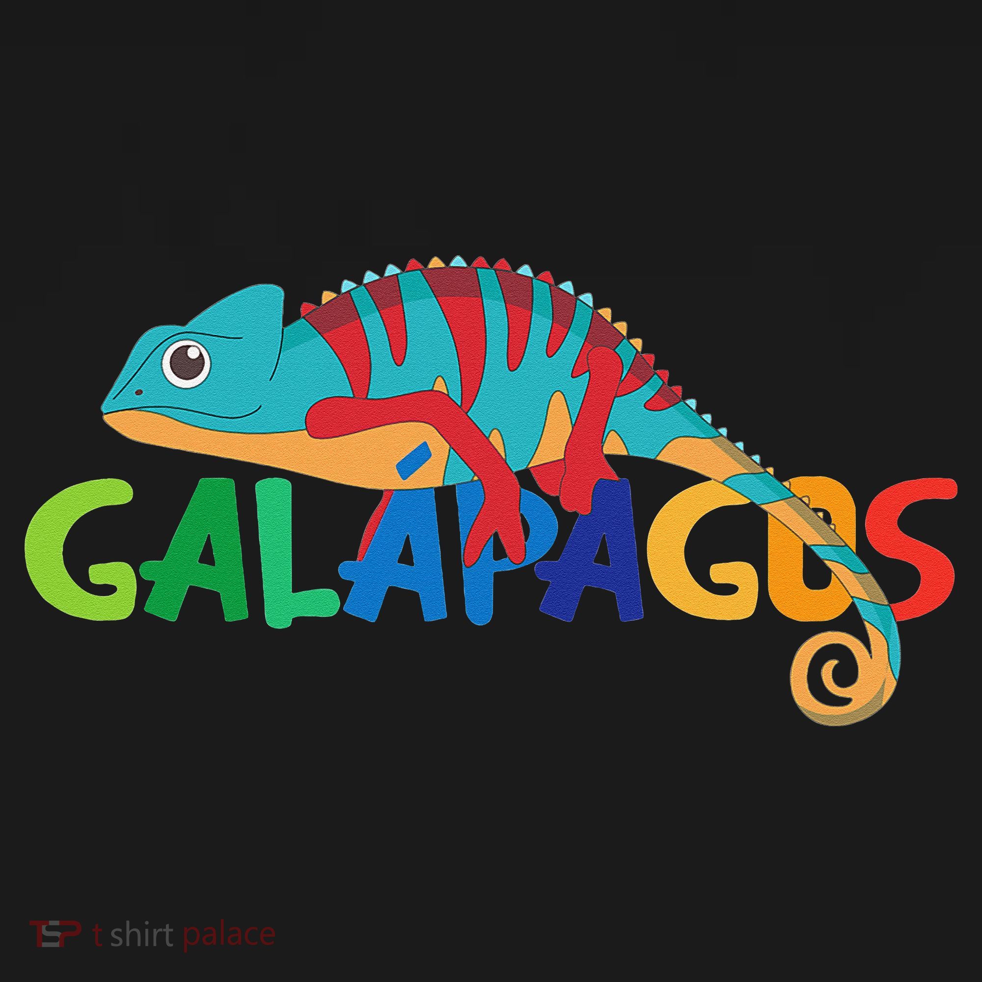 Galapagos Islands Summer Colorful Chameleon Exotic Animal T-Shirt