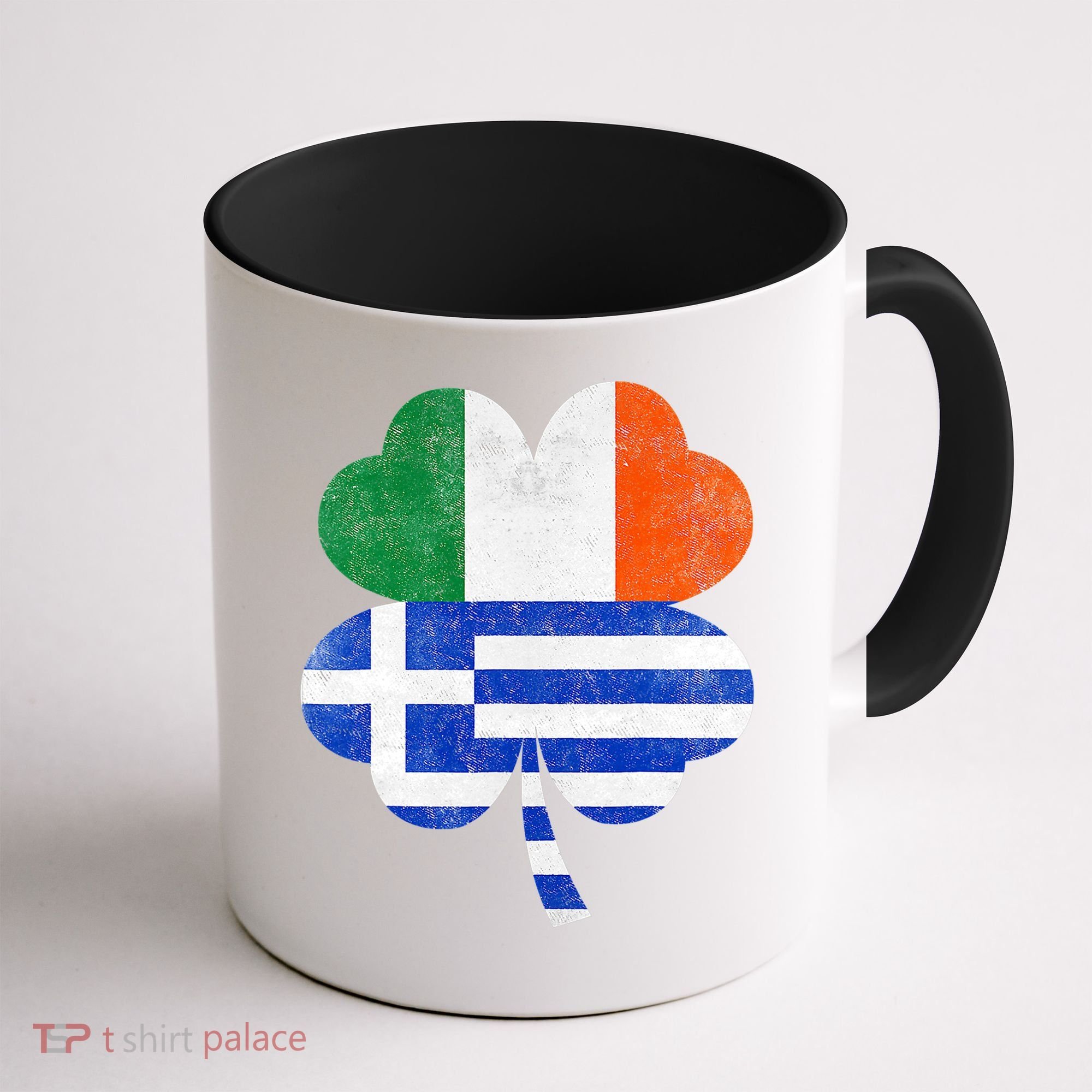 Greek Irish Shamrock Greece Ireland Flag St. Patrick's Day Coffee Mug