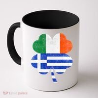 Greek Irish Shamrock Greece Ireland Flag St. Patrick's Day Coffee Mug thumb 0