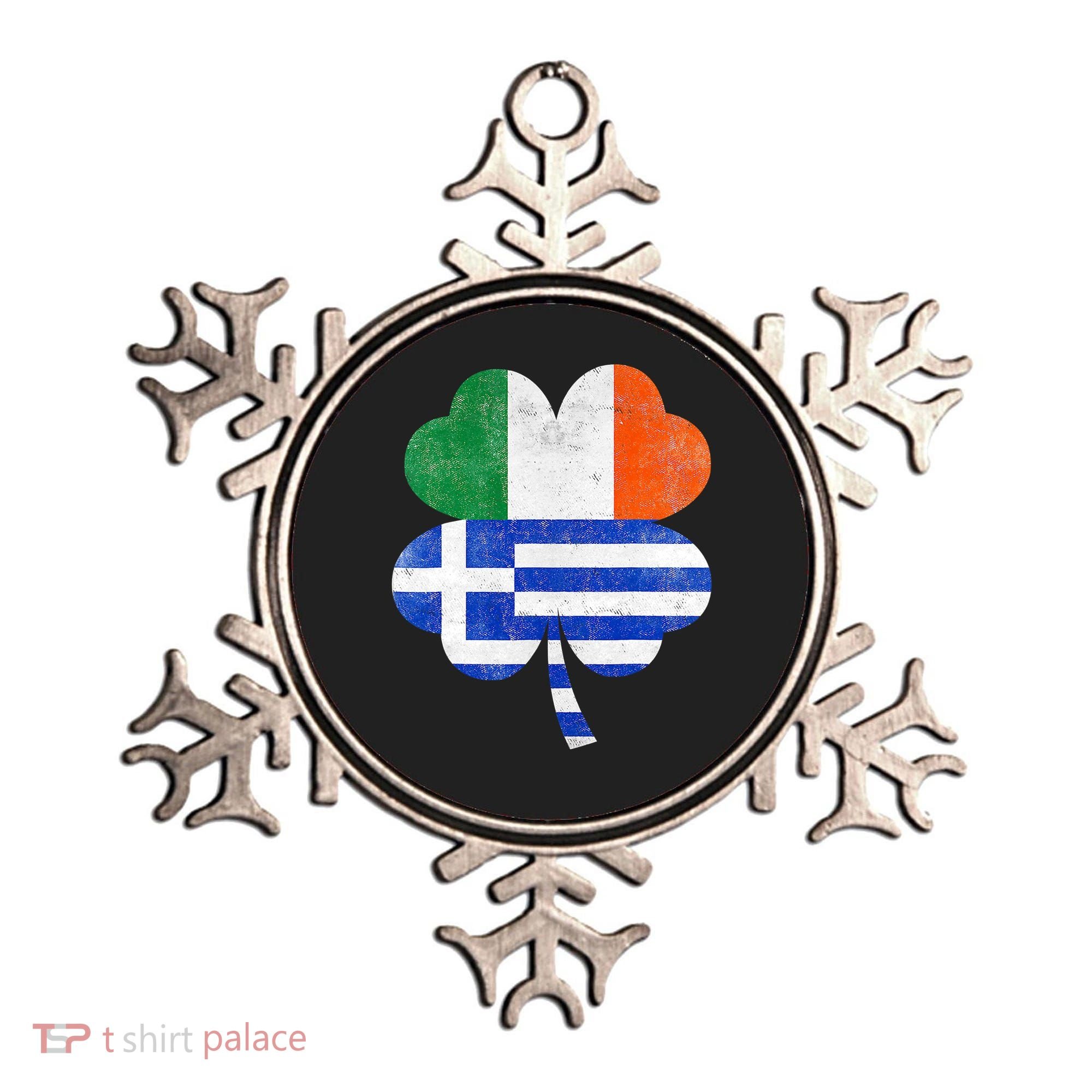 Greek Irish Shamrock Greece Ireland Flag St. Patrick's Day Ornament