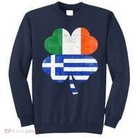 Greek Irish Shamrock Greece Ireland Flag St. Patrick's Day Sweatshirt thumb 0