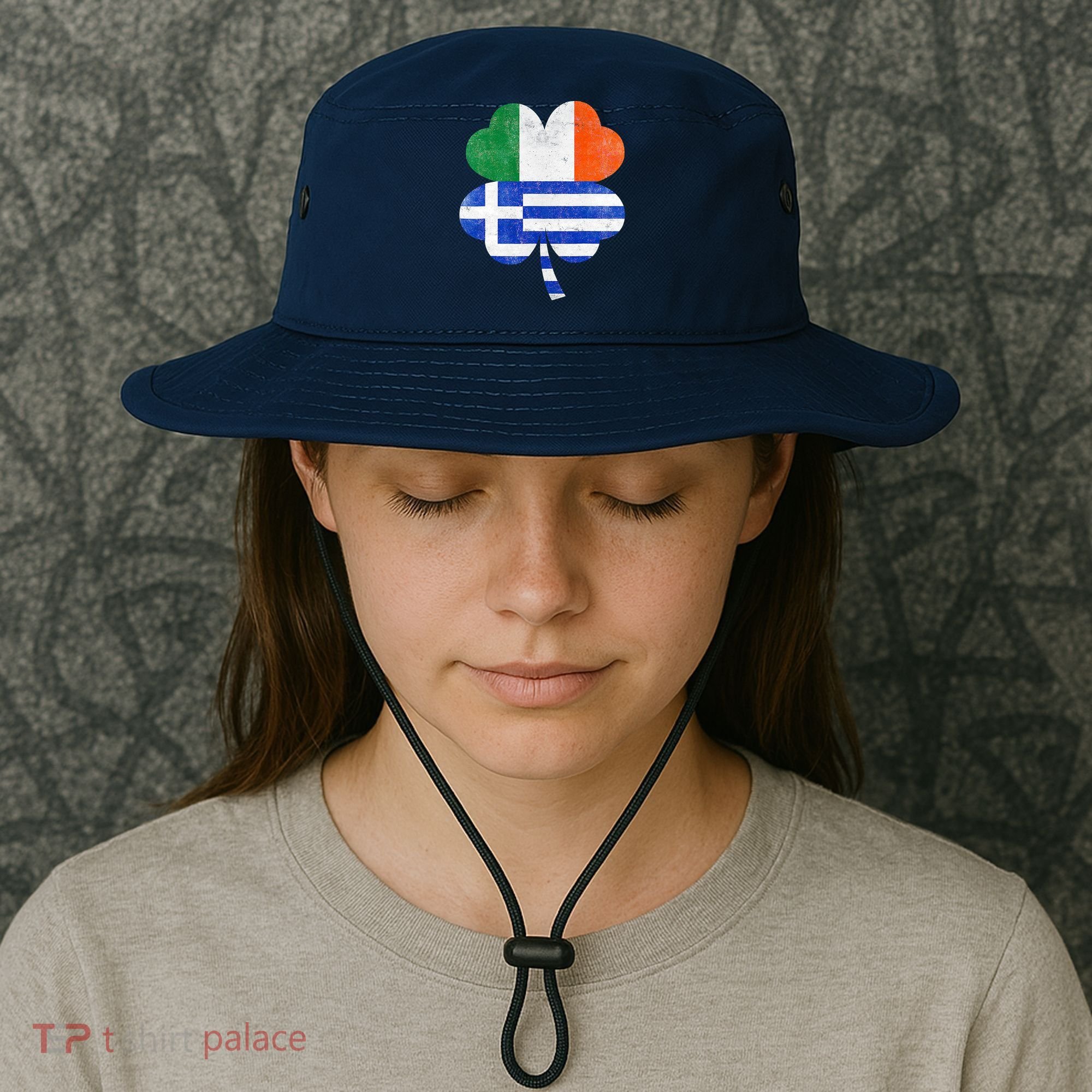 Greek Irish Shamrock Greece Ireland Flag St. Patrick's Day Bucket Hat