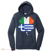 Greek Irish Shamrock Greece Ireland Flag St. Patrick's Day Women's Hoodie thumb 0