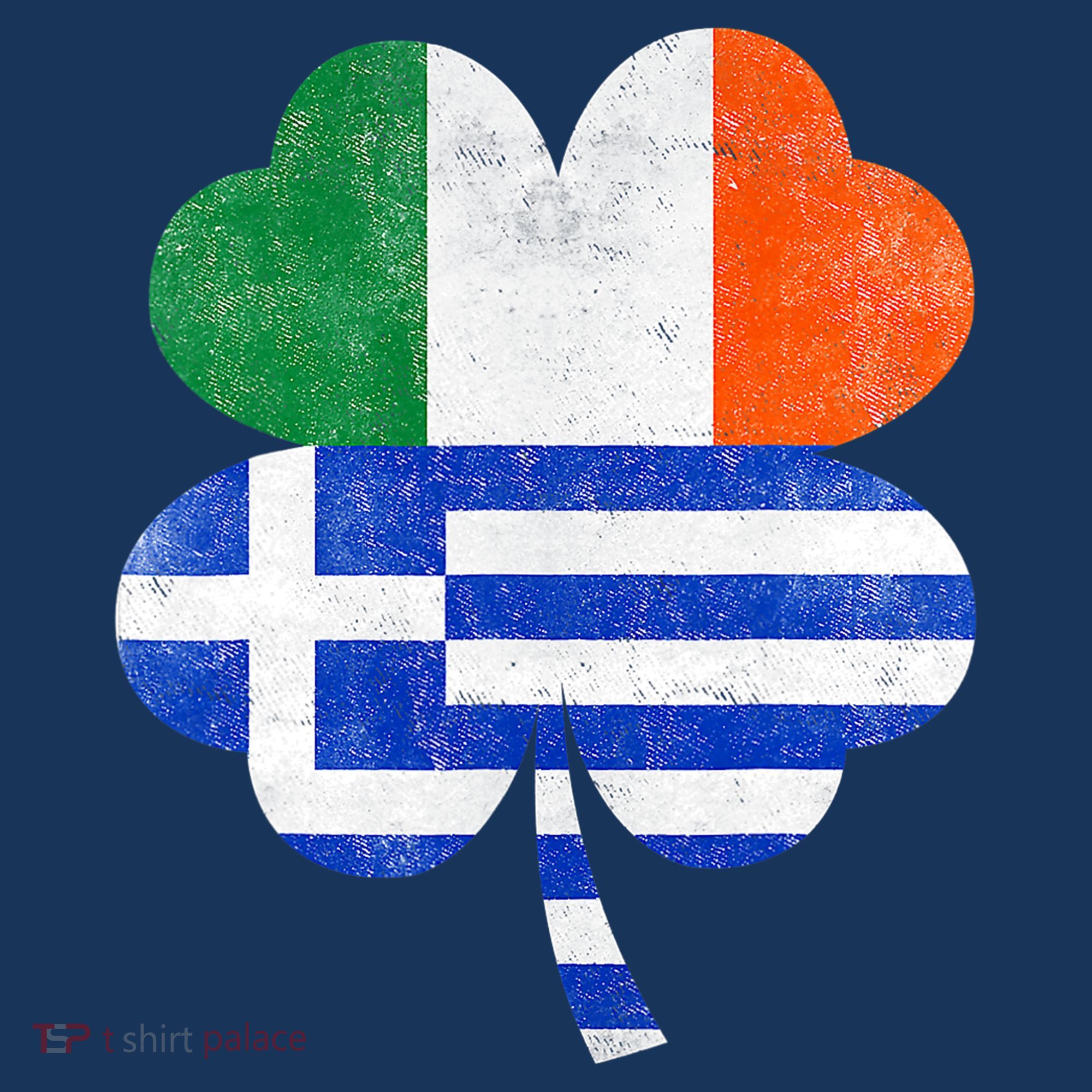 Greek Irish Shamrock Greece Ireland Flag St. Patrick's Day Women's Hoodie