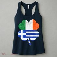 Greek Irish Shamrock Greece Ireland Flag St. Patrick's Day Women's Tank Top thumb 3