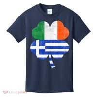 Greek Irish Shamrock Greece Ireland Flag St. Patrick's Day Kids T-Shirt thumb 0
