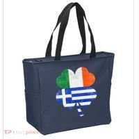 Greek Irish Shamrock Greece Ireland Flag St. Patrick's Day Tote Bag thumb 2