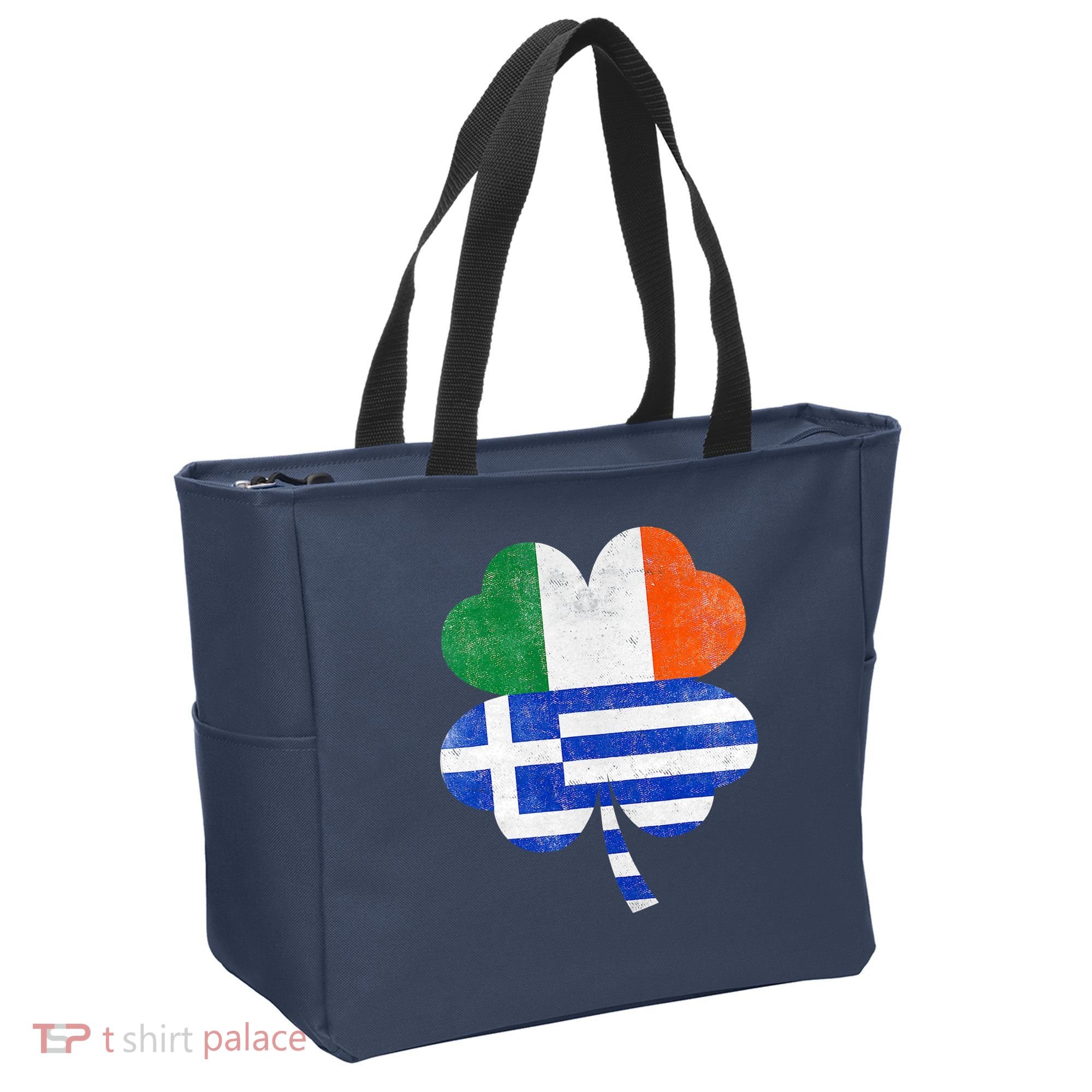 Greek Irish Shamrock Greece Ireland Flag St. Patrick's Day Tote Bag