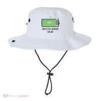God Is Still Working On Me Battery Loading Bucket Hat thumb 0
